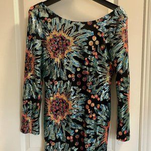 Sequin Longsleeve Mini Dress